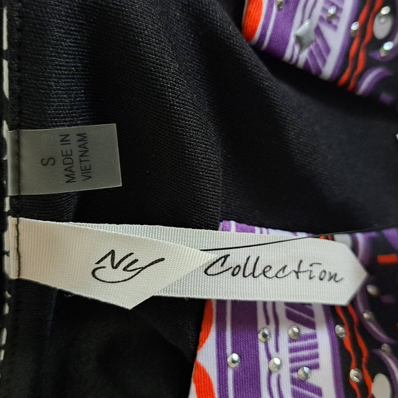 NY Collection Womens Lined Sleeveless‎ V neck Mini A-line Dress Black Sz S - Picture 3 of 5